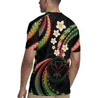 Hawaii Map Kanaka Maoli Rugby Jersey Fantastic Frangipani Reggae LT01 - Polynesian Pride