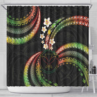 Hawaii Map Kanaka Maoli Shower Curtain Fantastic Frangipani Reggae LT01 - Polynesian Pride