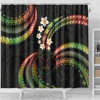 Hawaii Map Kanaka Maoli Shower Curtain Fantastic Frangipani Reggae LT01 - Polynesian Pride