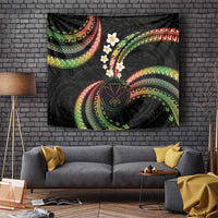 Hawaii Map Kanaka Maoli Tapestry Fantastic Frangipani Reggae LT01 Reggae - Polynesian Pride