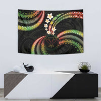 Hawaii Map Kanaka Maoli Tapestry Fantastic Frangipani Reggae LT01 - Polynesian Pride