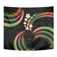 Hawaii Map Kanaka Maoli Tapestry Fantastic Frangipani Reggae LT01 - Polynesian Pride