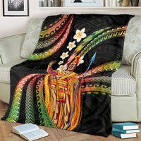 Hawaii King Kamehameha Blanket Fantastic Plumeria Reggae LT01 - Polynesian Pride