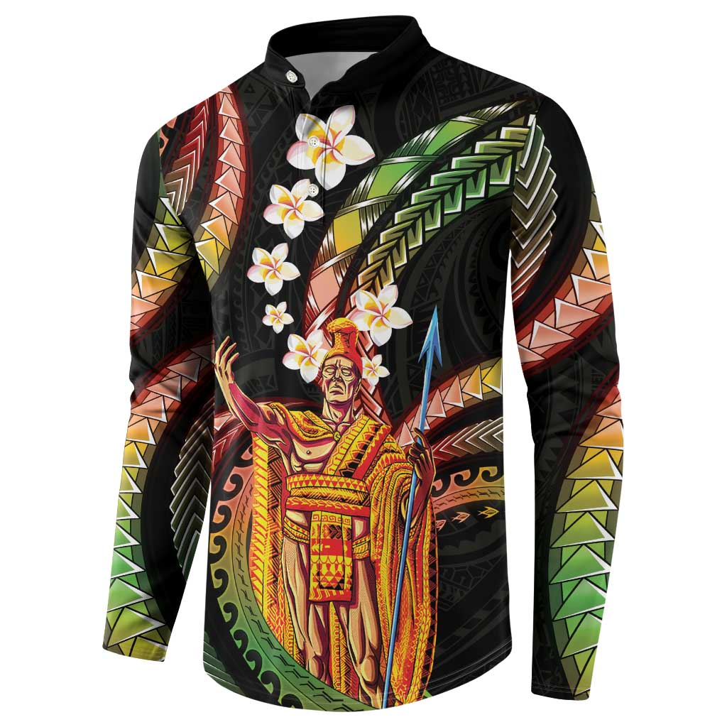 Hawaii King Kamehameha Button Sweatshirt Fantastic Plumeria Reggae LT01 - Polynesian Pride