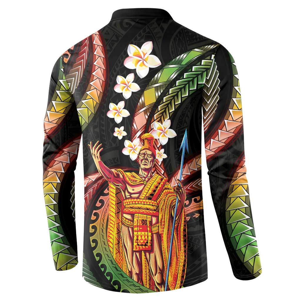 Hawaii King Kamehameha Button Sweatshirt Fantastic Plumeria Reggae LT01 - Polynesian Pride