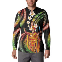 Hawaii King Kamehameha Button Sweatshirt Fantastic Plumeria Reggae LT01 - Polynesian Pride