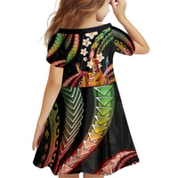 Hawaii King Kamehameha Kid Short Sleeve Dress Fantastic Plumeria Reggae LT01 - Polynesian Pride