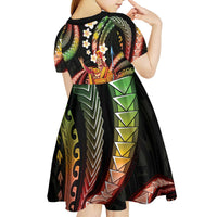 Hawaii King Kamehameha Kid Short Sleeve Dress Fantastic Plumeria Reggae LT01 - Polynesian Pride