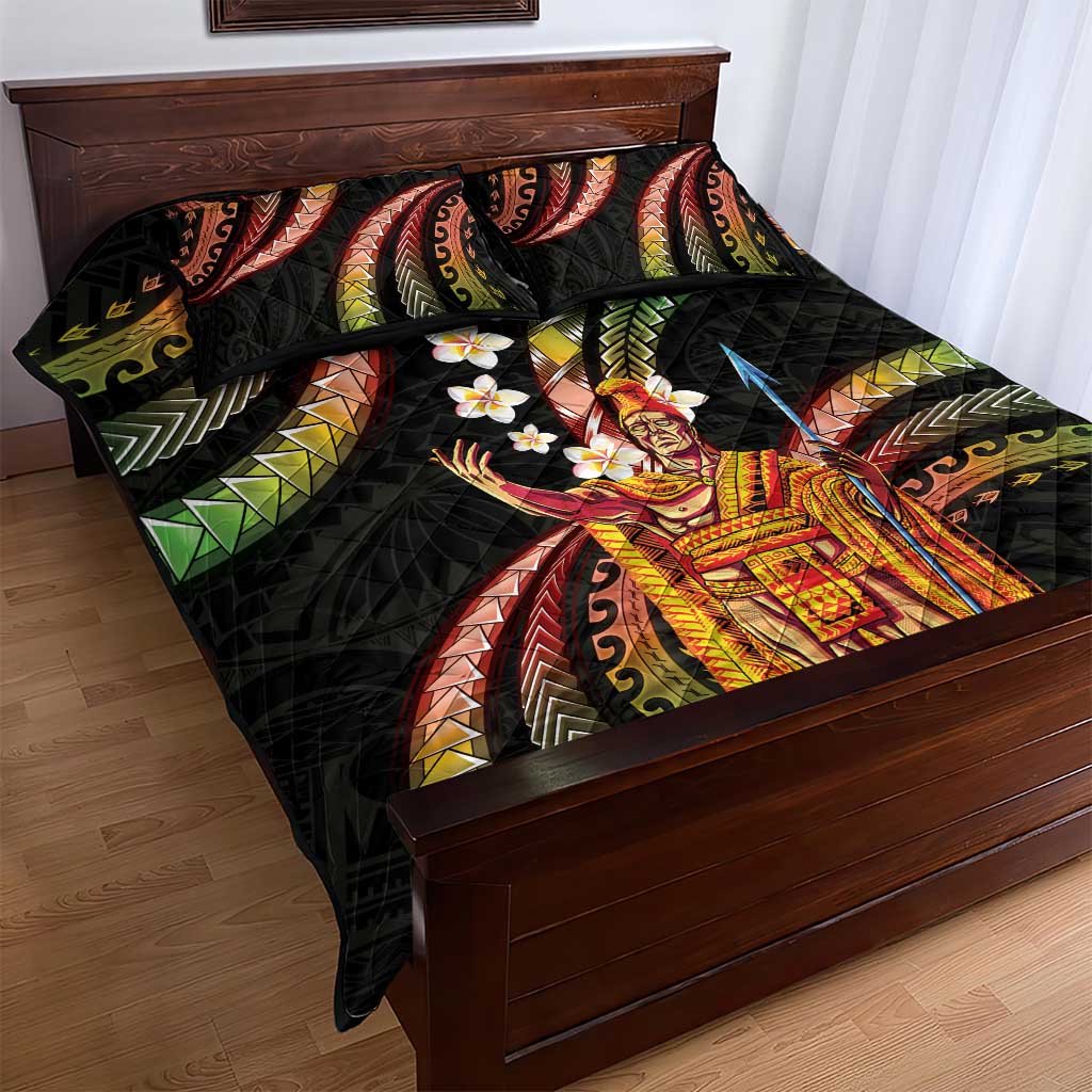 Hawaii King Kamehameha Quilt Bed Set Fantastic Plumeria Reggae LT01 - Polynesian Pride