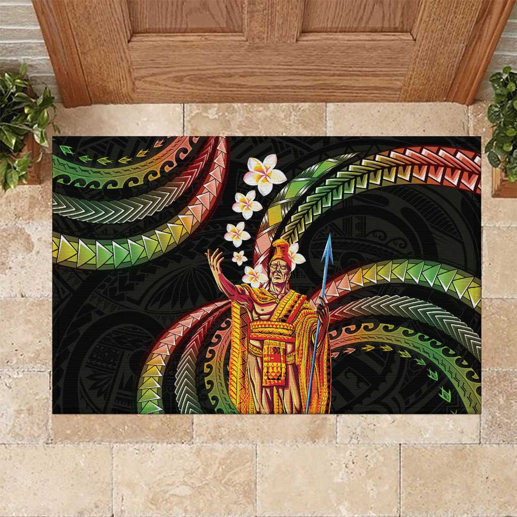 Hawaii King Kamehameha Rubber Doormat Fantastic Plumeria Reggae LT01 Reggae - Polynesian Pride