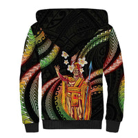 Hawaii King Kamehameha Sherpa Hoodie Fantastic Plumeria Reggae LT01 - Polynesian Pride