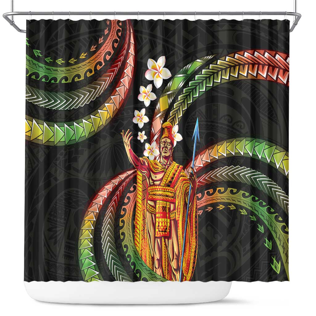 Hawaii King Kamehameha Shower Curtain Fantastic Plumeria Reggae LT01 Reggae - Polynesian Pride