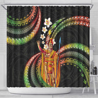 Hawaii King Kamehameha Shower Curtain Fantastic Plumeria Reggae LT01 - Polynesian Pride