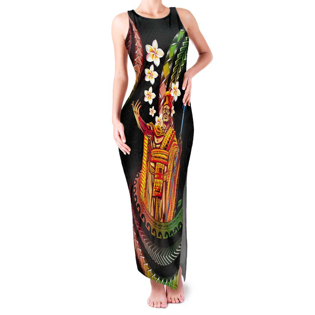 Hawaii King Kamehameha Tank Maxi Dress Fantastic Plumeria Reggae LT01 Women Reggae - Polynesian Pride