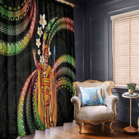Hawaii King Kamehameha Window Curtain Fantastic Plumeria Reggae LT01 - Polynesian Pride