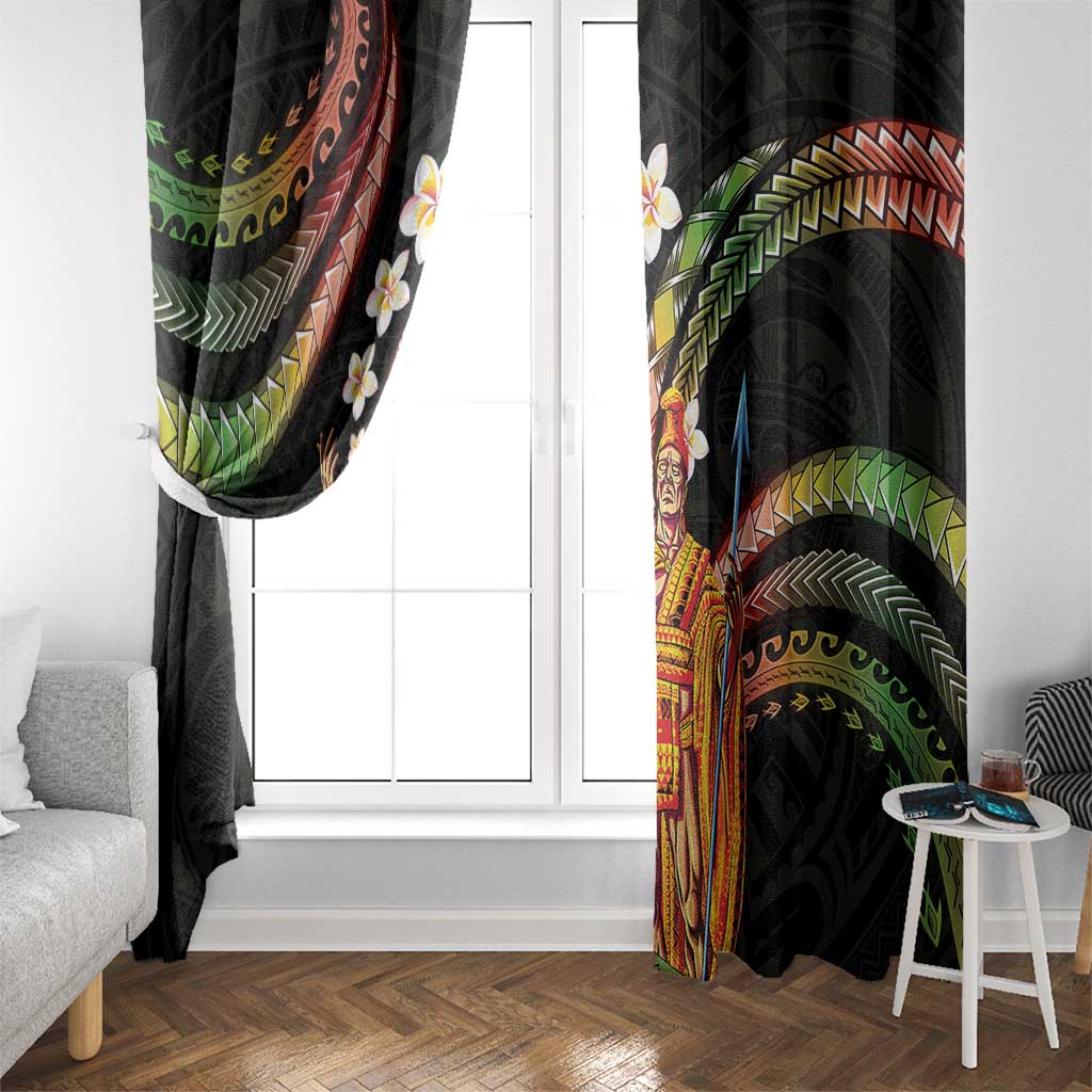 Hawaii King Kamehameha Window Curtain Fantastic Plumeria Reggae LT01 - Polynesian Pride