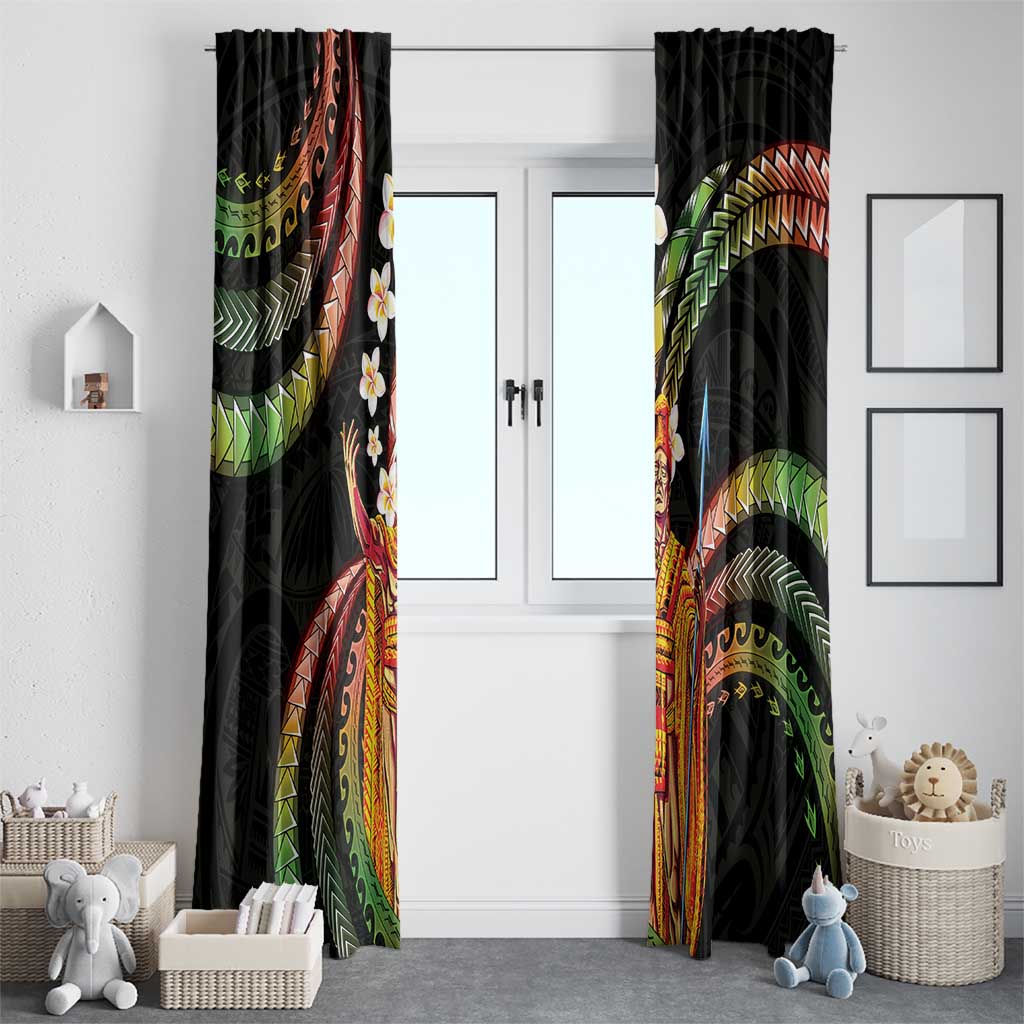 Hawaii King Kamehameha Window Curtain Fantastic Plumeria Reggae LT01 - Polynesian Pride