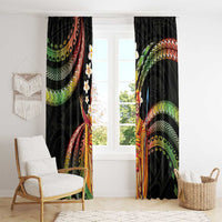 Hawaii King Kamehameha Window Curtain Fantastic Plumeria Reggae LT01 - Polynesian Pride