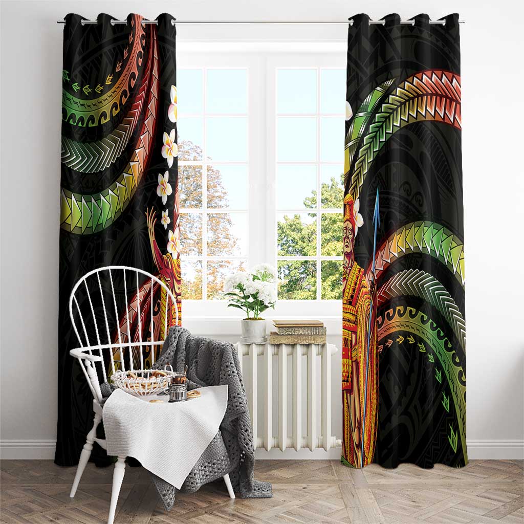 Hawaii King Kamehameha Window Curtain Fantastic Plumeria Reggae LT01 - Polynesian Pride
