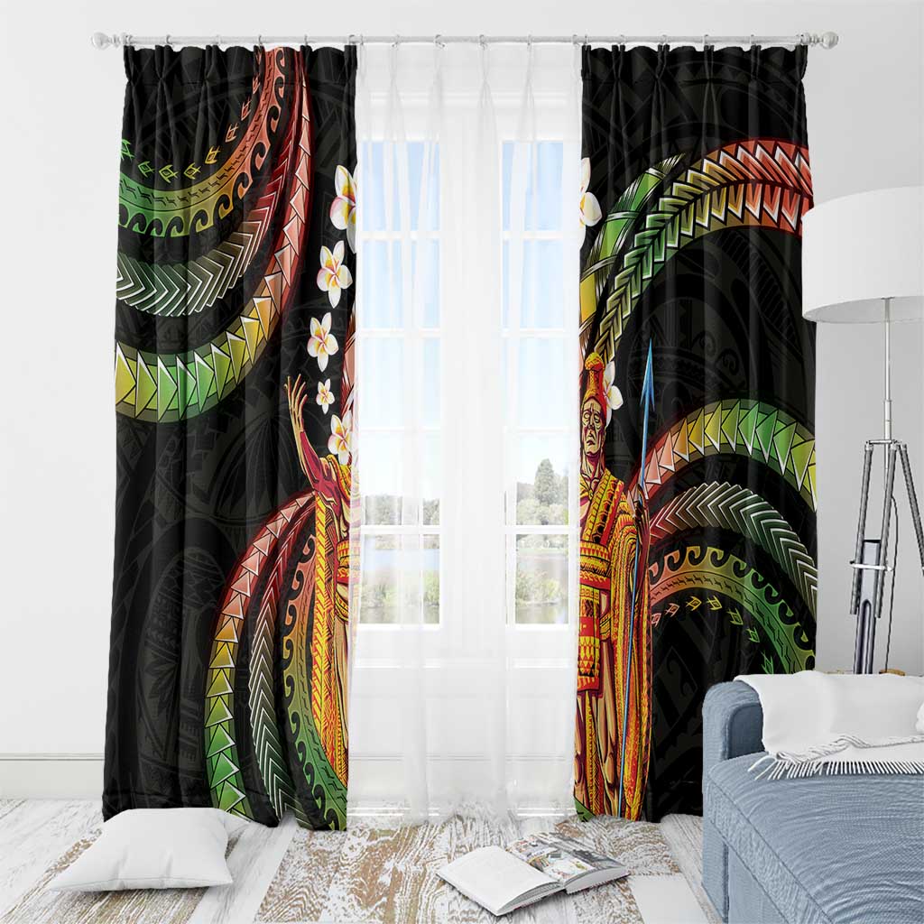 Hawaii King Kamehameha Window Curtain Fantastic Plumeria Reggae LT01 - Polynesian Pride