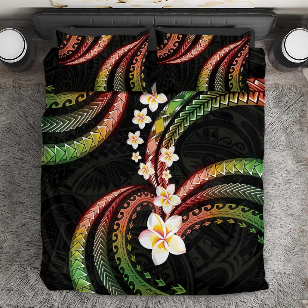 Hawaii Plumeria Reggae Bedding Set Polynesian Pattern LT01 Reggae - Polynesian Pride