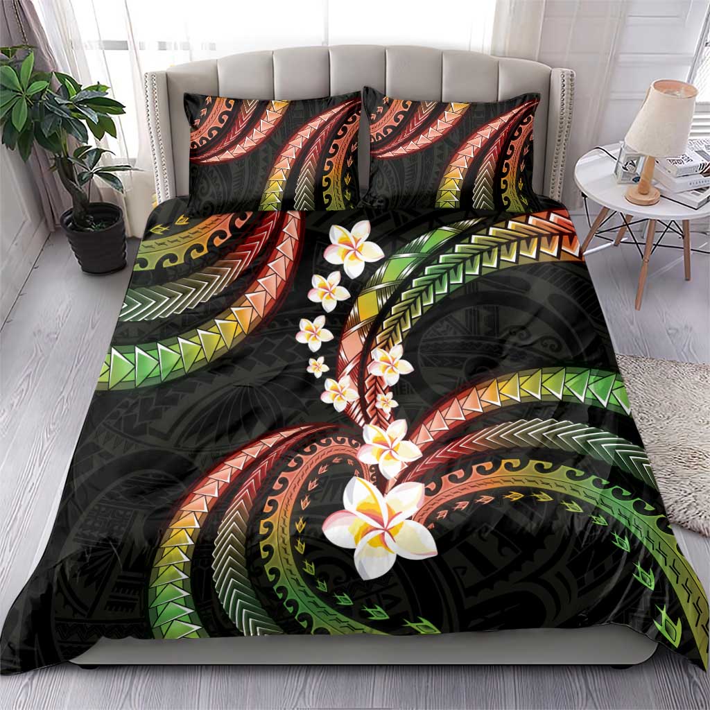 Hawaii Plumeria Reggae Bedding Set Polynesian Pattern LT01 - Polynesian Pride