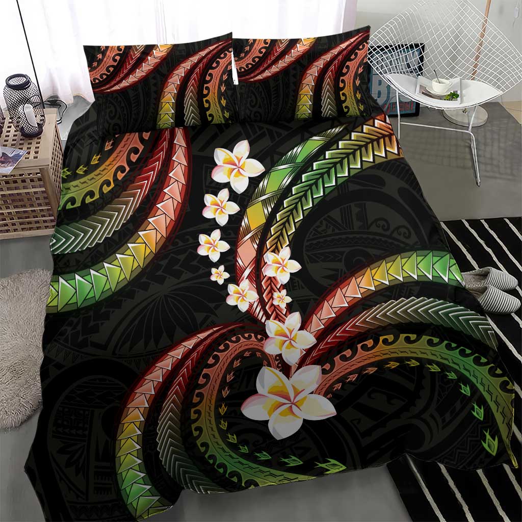 Hawaii Plumeria Reggae Bedding Set Polynesian Pattern LT01 - Polynesian Pride