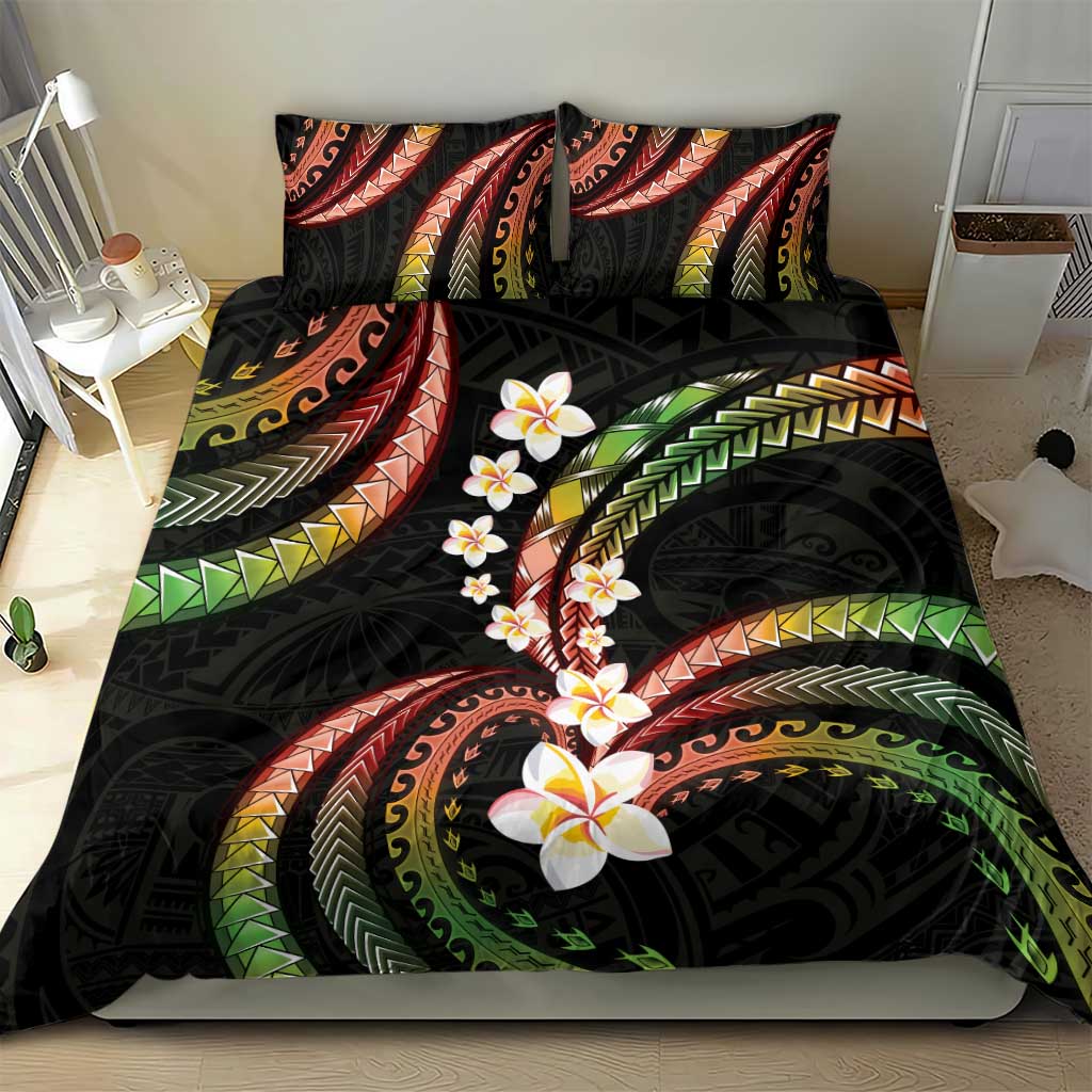 Hawaii Plumeria Reggae Bedding Set Polynesian Pattern LT01 - Polynesian Pride