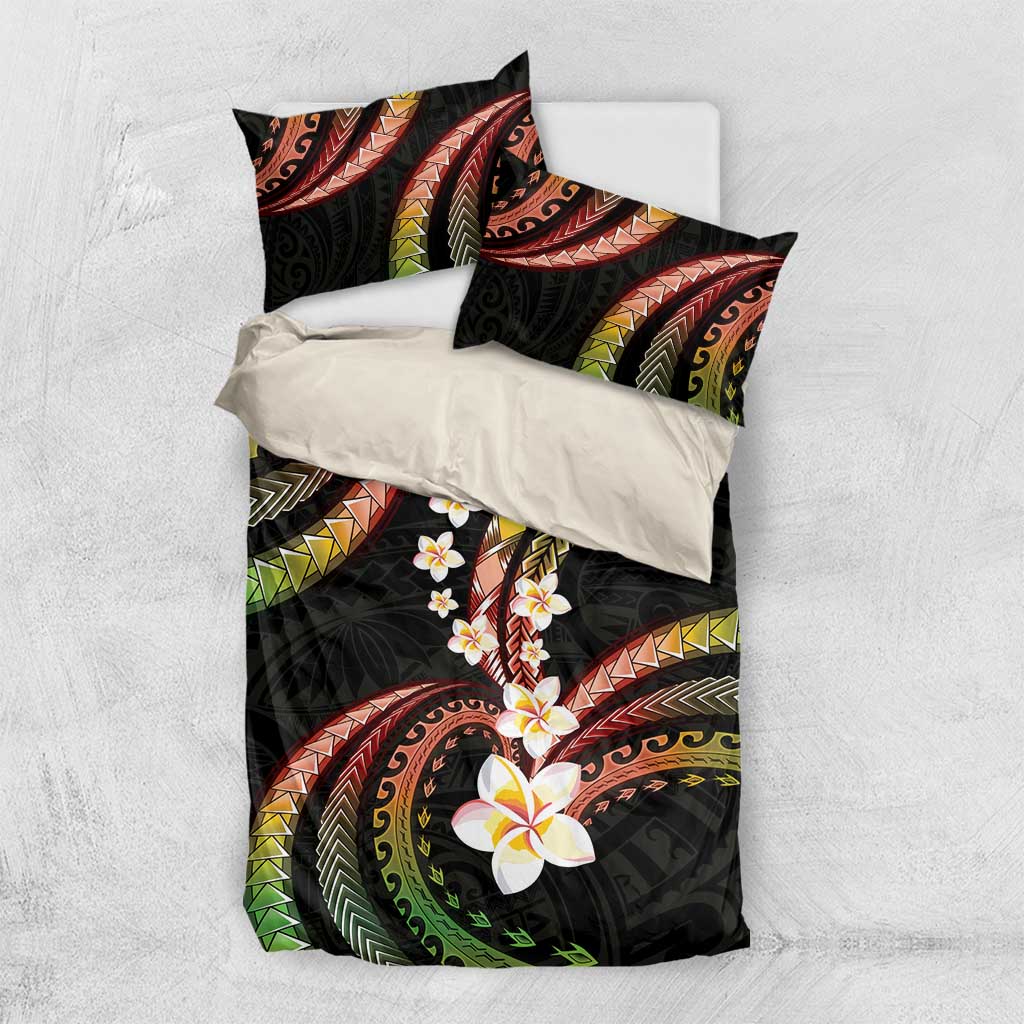Hawaii Plumeria Reggae Bedding Set Polynesian Pattern LT01 US Twin 172cm x 218cm Reggae - Polynesian Pride