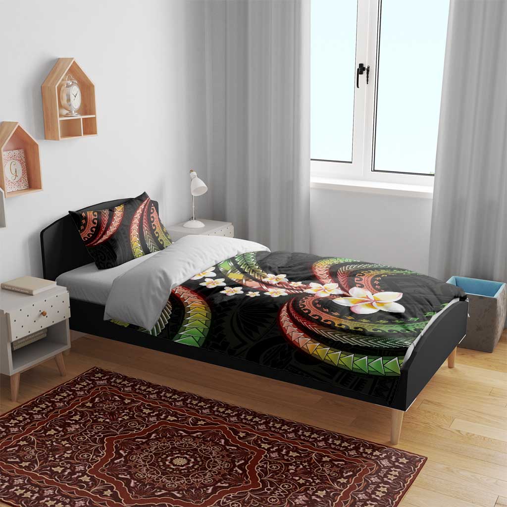 Hawaii Plumeria Reggae Bedding Set Polynesian Pattern LT01 - Polynesian Pride