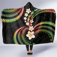 Hawaii Plumeria Reggae Hooded Blanket Polynesian Pattern LT01 One Size Reggae - Polynesian Pride