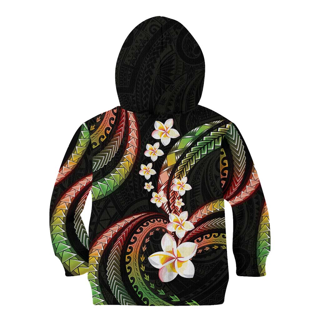Hawaii Plumeria Reggae Kid Hoodie Polynesian Pattern LT01 - Polynesian Pride