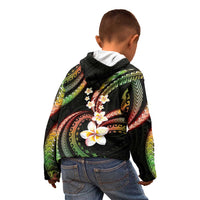 Hawaii Plumeria Reggae Kid Hoodie Polynesian Pattern LT01 - Polynesian Pride