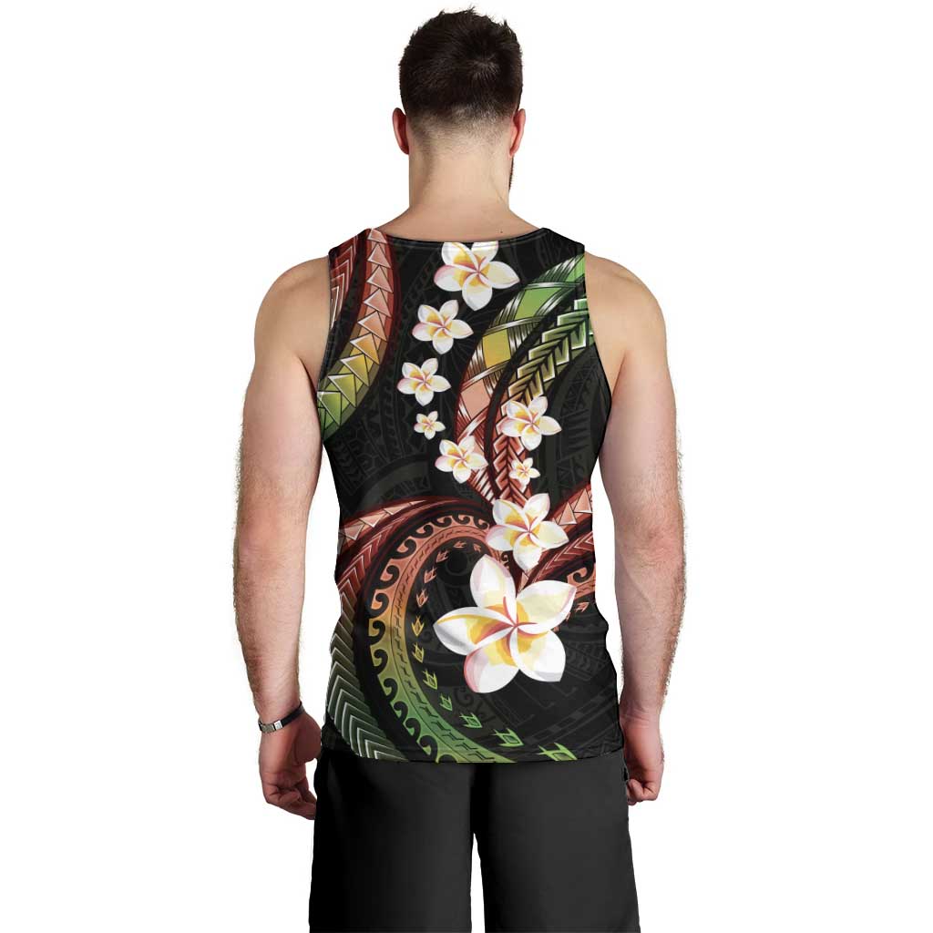 Hawaii Plumeria Reggae Men Tank Top Polynesian Pattern LT01 - Polynesian Pride
