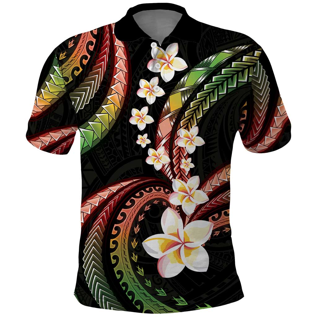 Hawaii Plumeria Reggae Polo Shirt Polynesian Pattern LT01 Reggae - Polynesian Pride