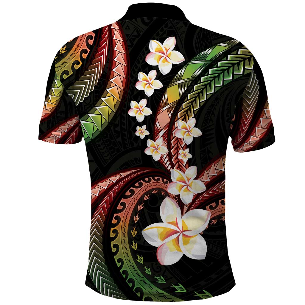 Hawaii Plumeria Reggae Polo Shirt Polynesian Pattern LT01 - Polynesian Pride