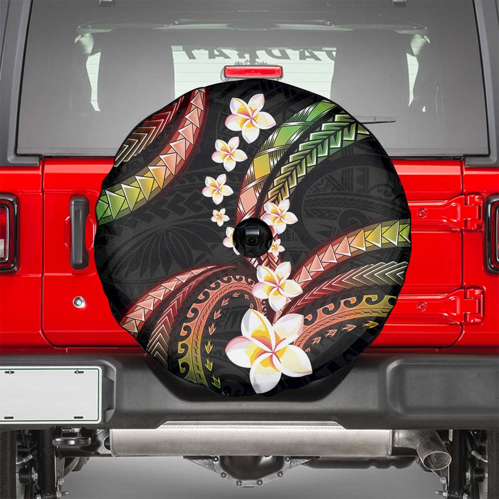 Hawaii Plumeria Reggae Spare Tire Cover Polynesian Pattern LT01 - Polynesian Pride