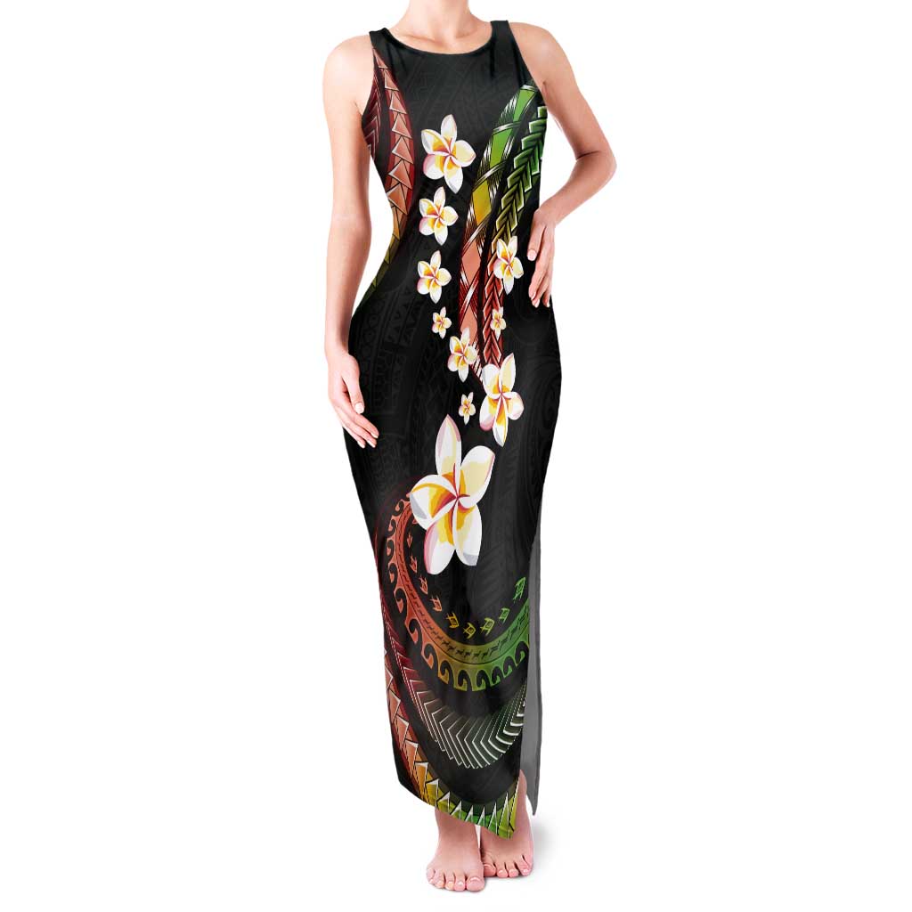Hawaii Plumeria Reggae Tank Maxi Dress Polynesian Pattern LT01 Women Reggae - Polynesian Pride