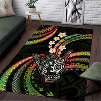 Hawaii Shaka Sign Area Rug Fantastic Frangipani Reggae LT01 Reggae - Polynesian Pride