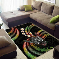 Hawaii Shaka Sign Area Rug Fantastic Frangipani Reggae LT01 - Polynesian Pride