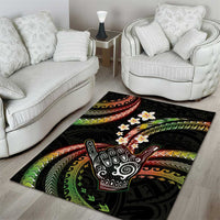 Hawaii Shaka Sign Area Rug Fantastic Frangipani Reggae LT01 - Polynesian Pride