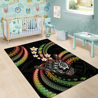 Hawaii Shaka Sign Area Rug Fantastic Frangipani Reggae LT01 - Polynesian Pride