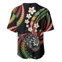 Hawaii Shaka Sign Baseball Jersey Fantastic Frangipani Reggae LT01 - Polynesian Pride
