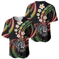 Hawaii Shaka Sign Baseball Jersey Fantastic Frangipani Reggae LT01 - Polynesian Pride