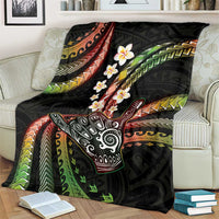 Hawaii Shaka Sign Blanket Fantastic Frangipani Reggae LT01 - Polynesian Pride