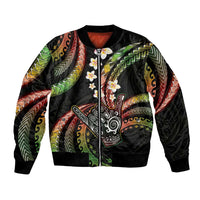 Hawaii Shaka Sign Bomber Jacket Fantastic Frangipani Reggae LT01 Unisex Reggae - Polynesian Pride