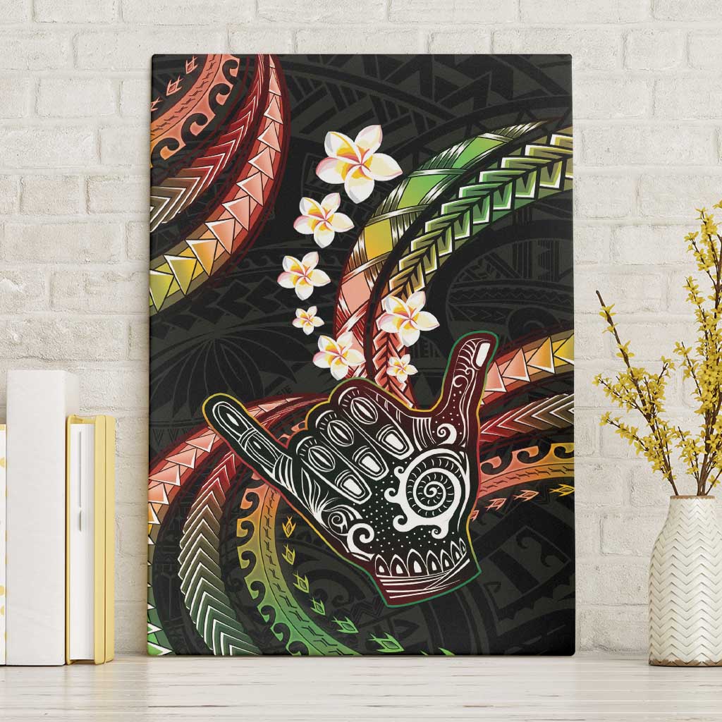 Hawaii Shaka Sign Canvas Wall Art Fantastic Frangipani Reggae LT01 Without Frame Reggae - Polynesian Pride