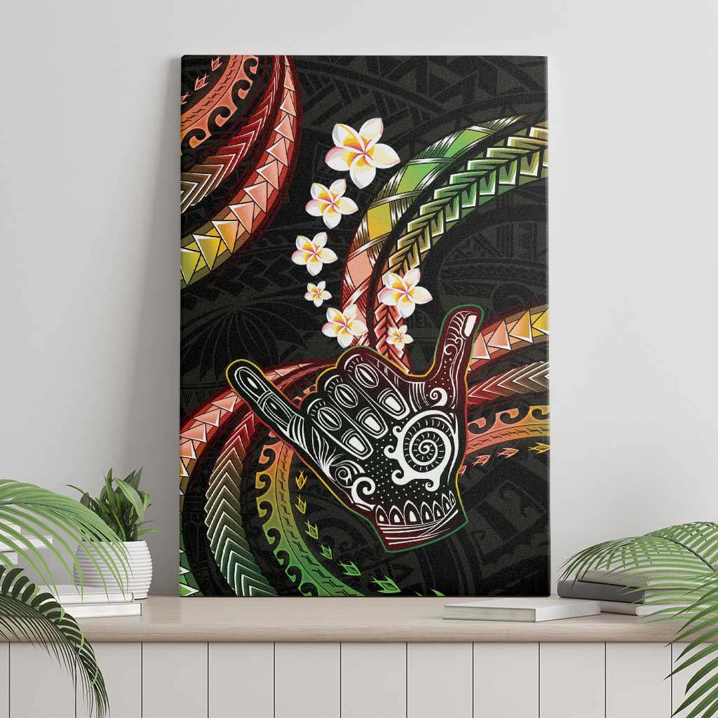 Hawaii Shaka Sign Canvas Wall Art Fantastic Frangipani Reggae LT01 - Polynesian Pride