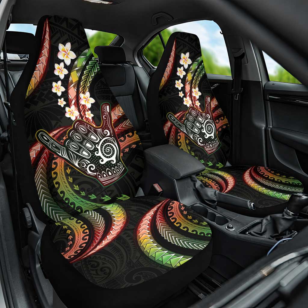 Hawaii Shaka Sign Car Seat Cover Fantastic Frangipani Reggae LT01 One Size Reggae - Polynesian Pride