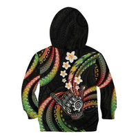 Hawaii Shaka Sign Kid Hoodie Fantastic Frangipani Reggae LT01 - Polynesian Pride